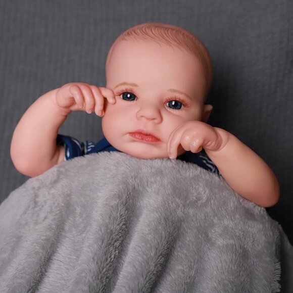 🆕 24 inches Soft Vinyl Body Realistic Reborn Baby Boy Doll - Picture 7 of 7